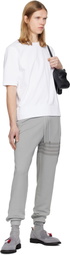 Thom Browne Gray Overdyed Solid Loopback 4 Bar Sweatpants