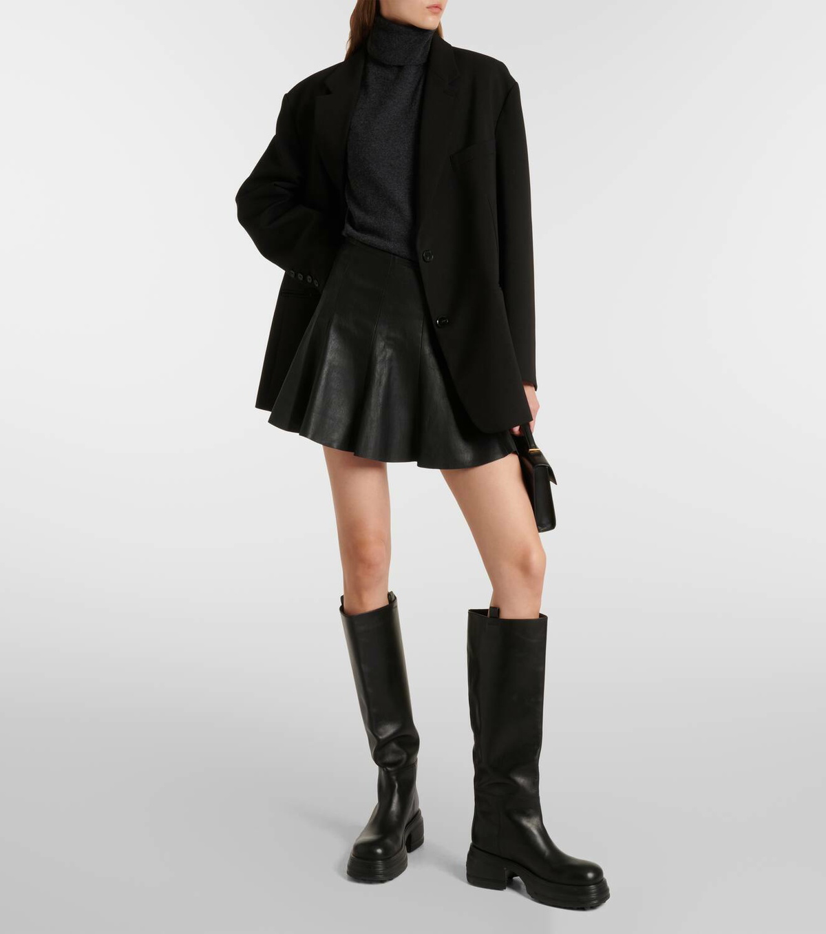 Stouls Mila leather miniskirt