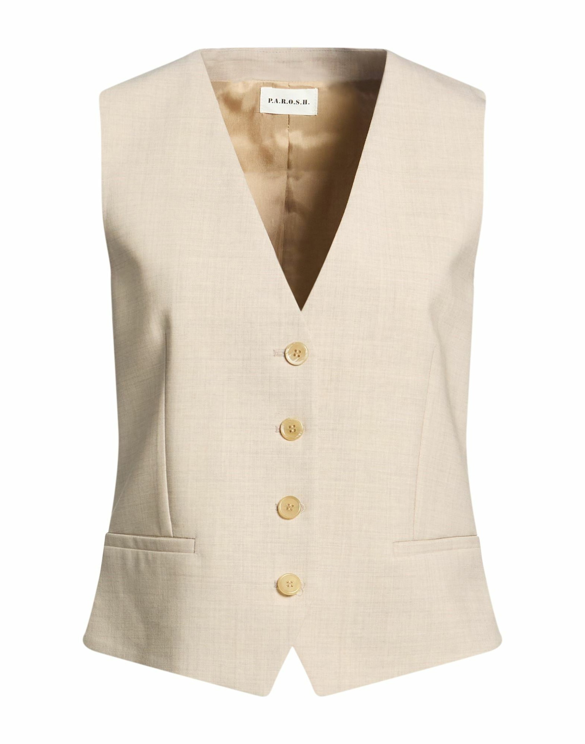 P. a.r. o.s. h. Womens Tailored Vest in Beige