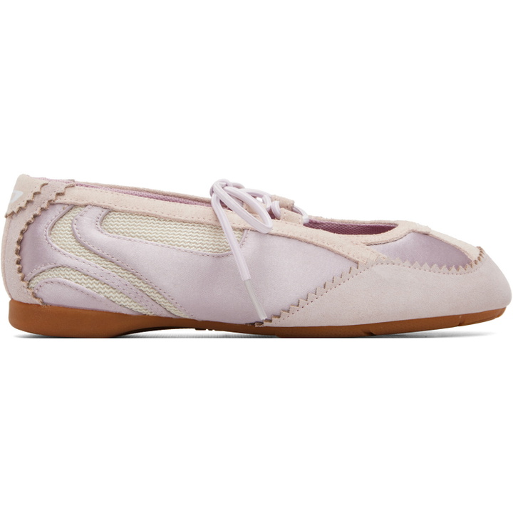 Photo: Diesel Purple D-Mile Lace-Up Ballerina Flats