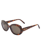 Loewe Eyewear Women's Loewe Slim Sunglasses in Dark Havana/Brown 