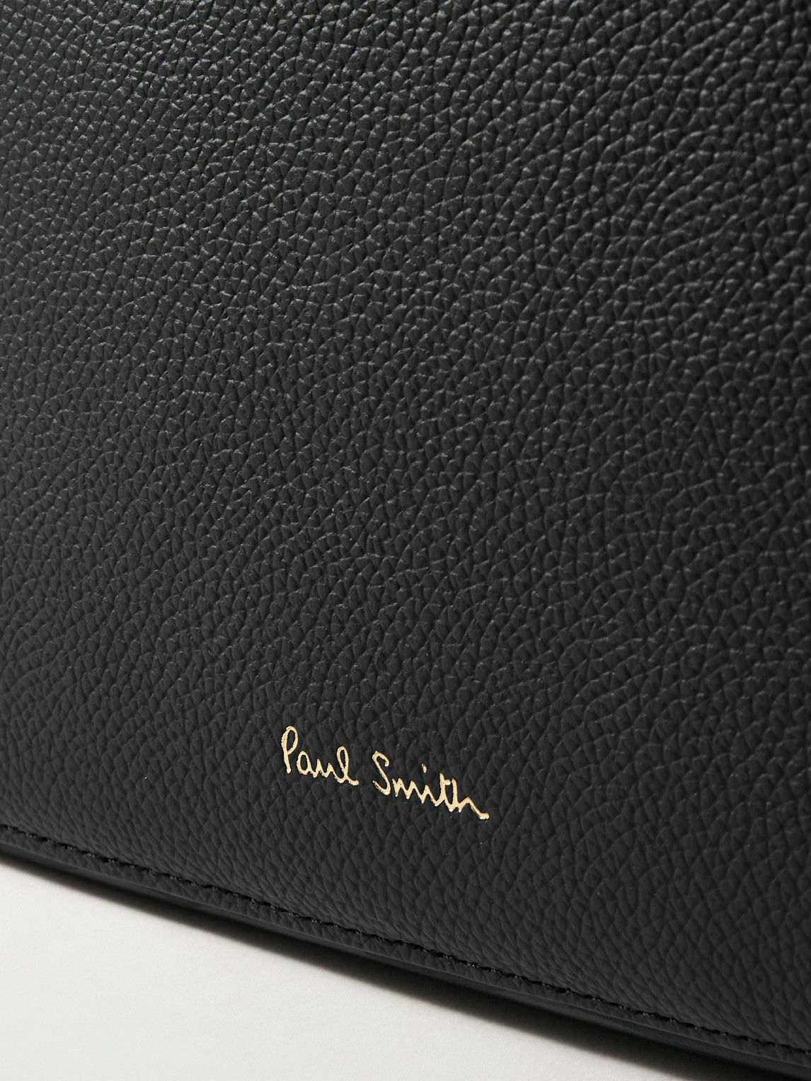 Paul Smith - Striped Full-Grain Leather Holdall