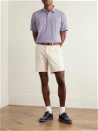 Peter Millar - Hamden Striped Tech-Jersey Golf Polo Shirt - Purple