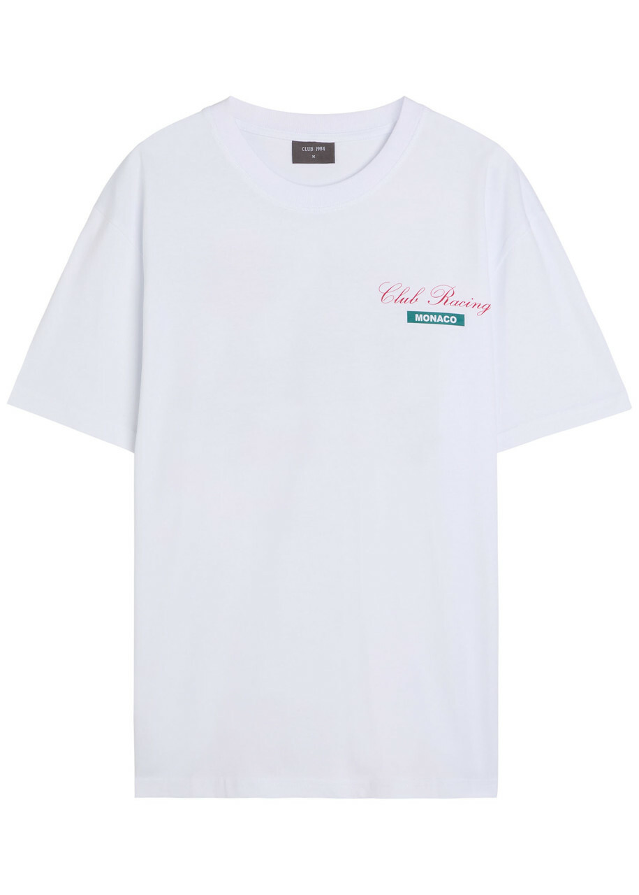 Club 1984 Racing Printed Cotton T-shirt White