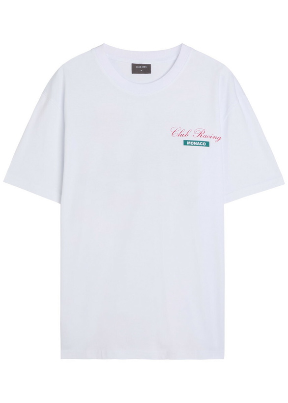 Photo: Club 1984 Racing Printed Cotton T-shirt White