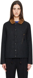 Barbour Navy Macklow Waxed Jacket