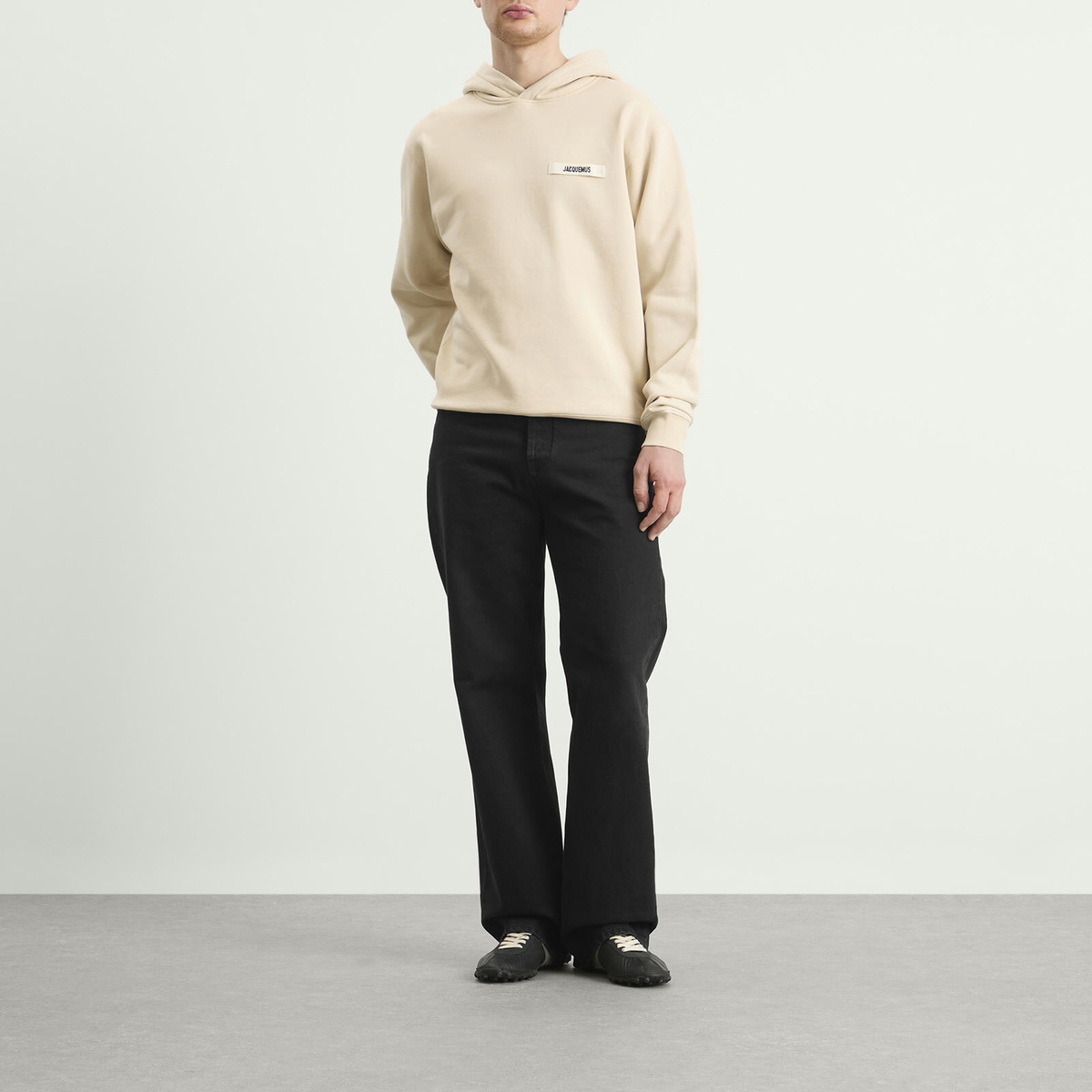 Jacquemus Men's Gros Grain Hoodie in Beige