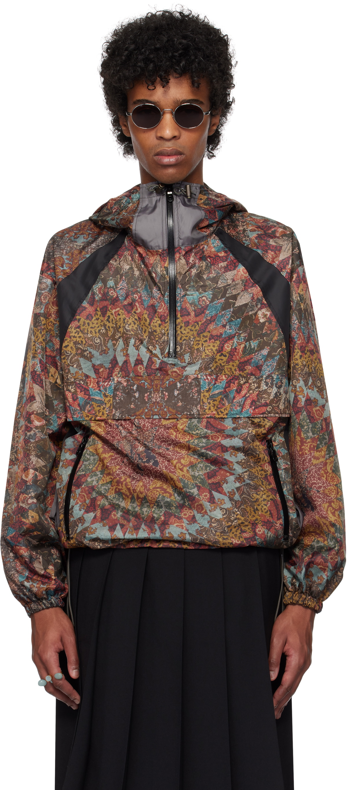 Khoki Multicolor American Quilts-Print Pull-Over Jacket