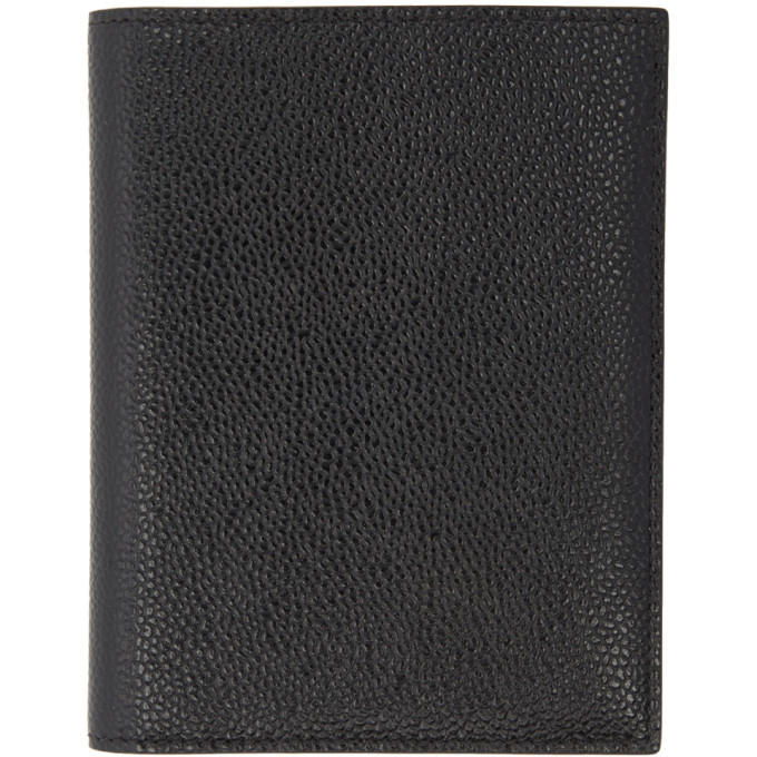 Photo: Thom Browne Black Pebbled Passport Holder