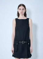 GANNI Duchesse Nylon Belted Mini Dress