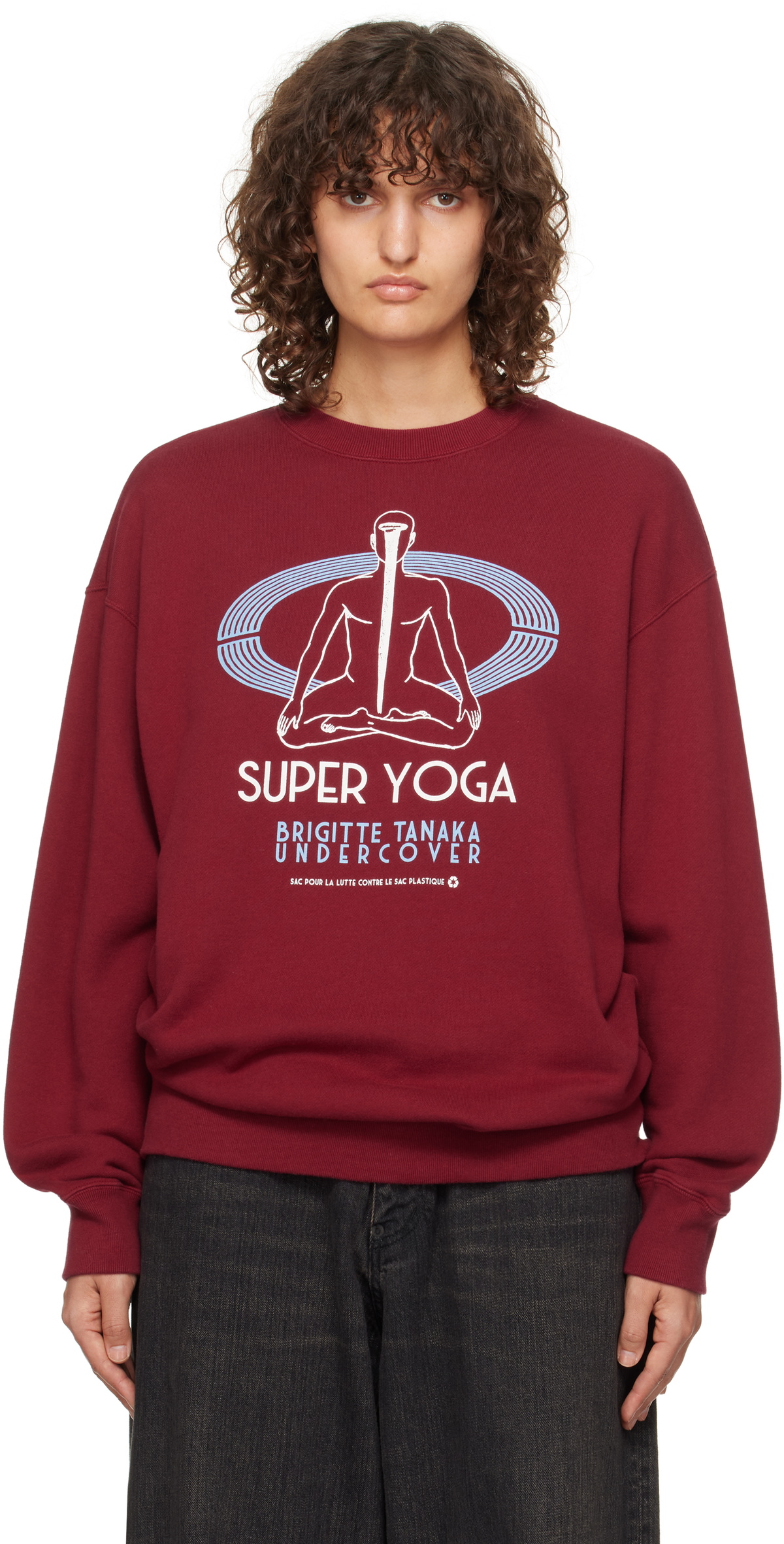 Undercover Women's U Logo Crew Neck Sweatshirt in Blue