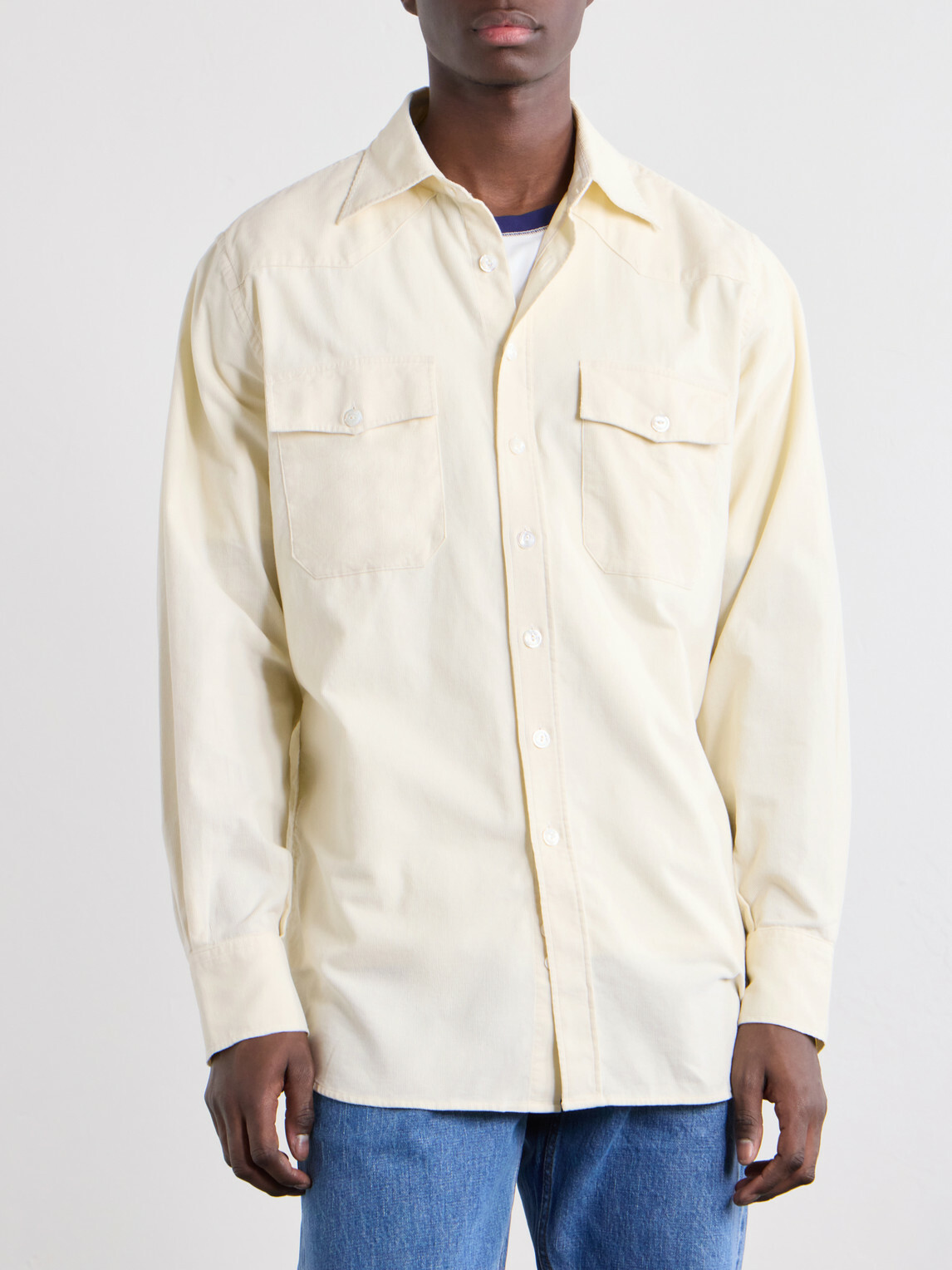 Drake's - Cotton-Corduroy Shirt - White