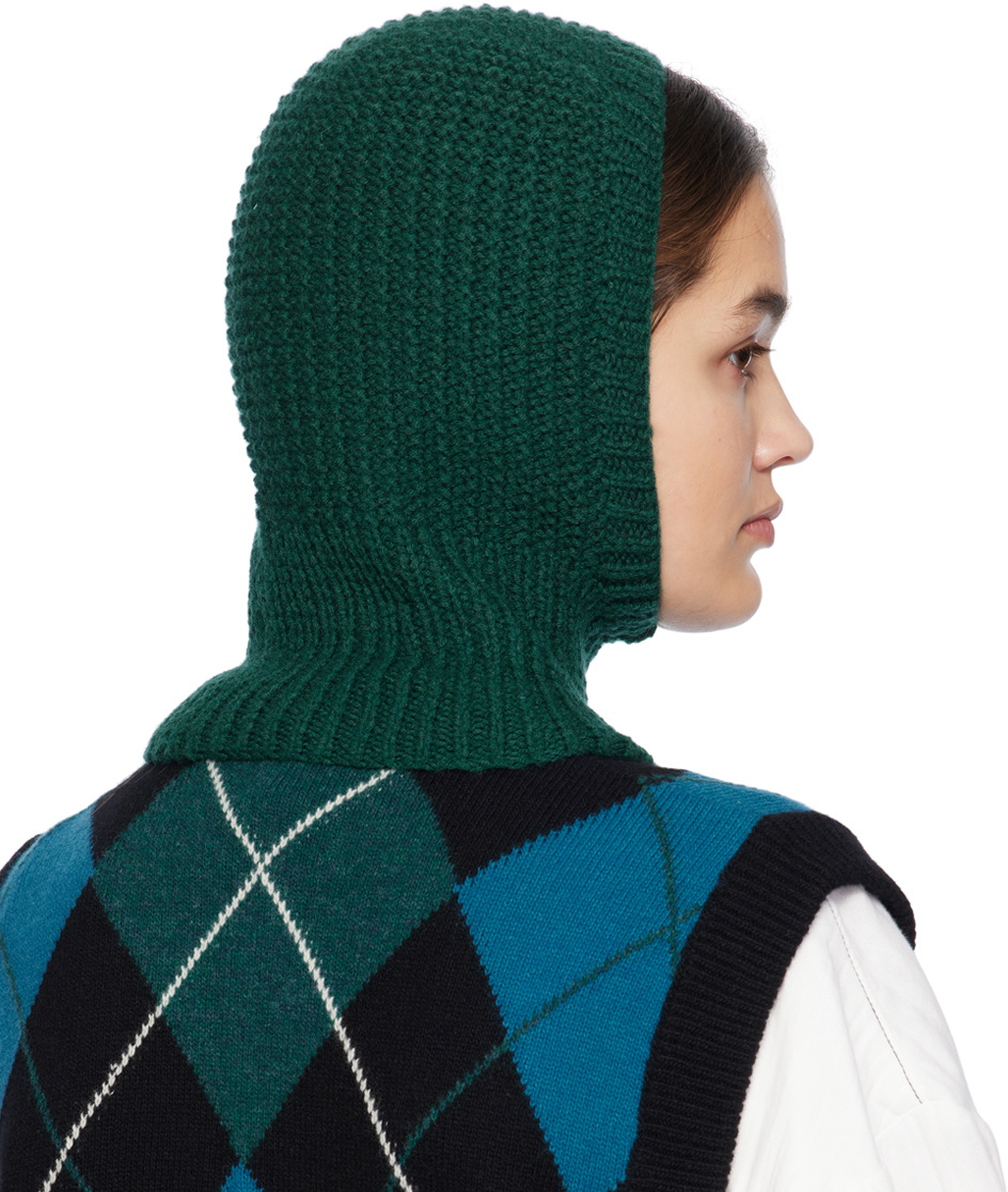 YMC Green Wool Balaclava YMC