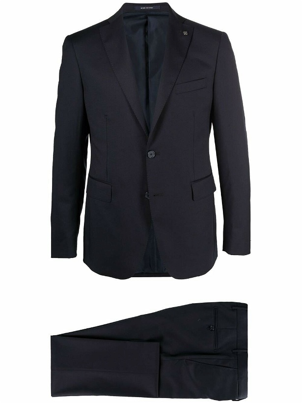 Photo: TAGLIATORE - Single-breasted Suit In Wool