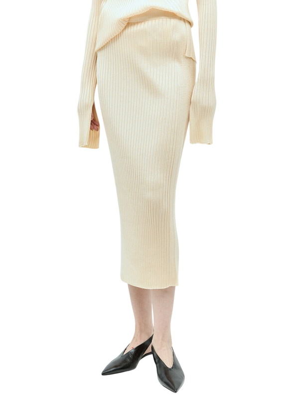 Photo: Jil Sander Rib Knit Midi Skirt