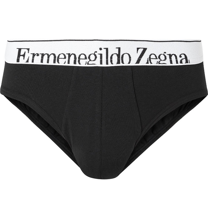 Photo: Ermenegildo Zegna - Stretch-Cotton Briefs - Black