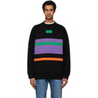 ADER error Black and Purple Ventura Sweater