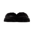 Saint Laurent Black Mink Bleach Slides