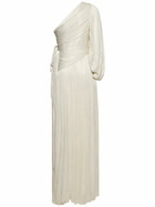 MARIA LUCIA HOHAN Beatriz Silk Tulle One Sleeve Long Dress