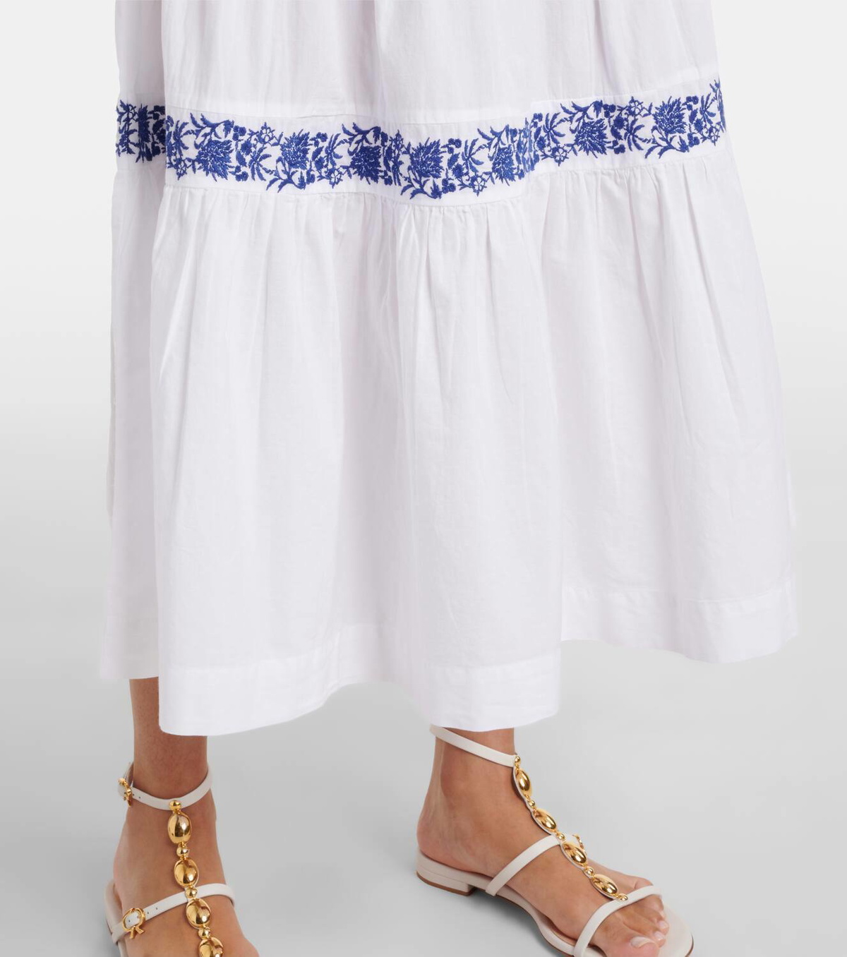 Heidi Klein Cannes embroidered cotton maxi dress