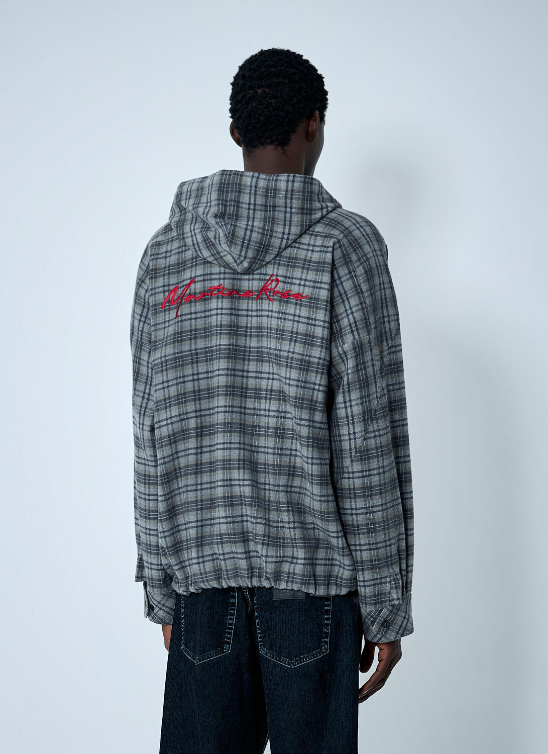 Martine Rose Check Hooded Sweatshirt