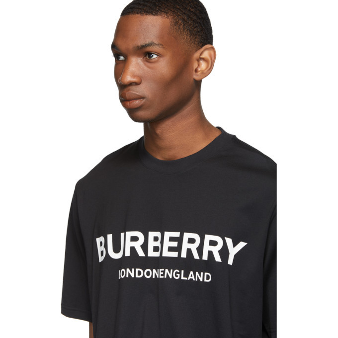 Burberry Black Letchford Logo T Shirt Burberry