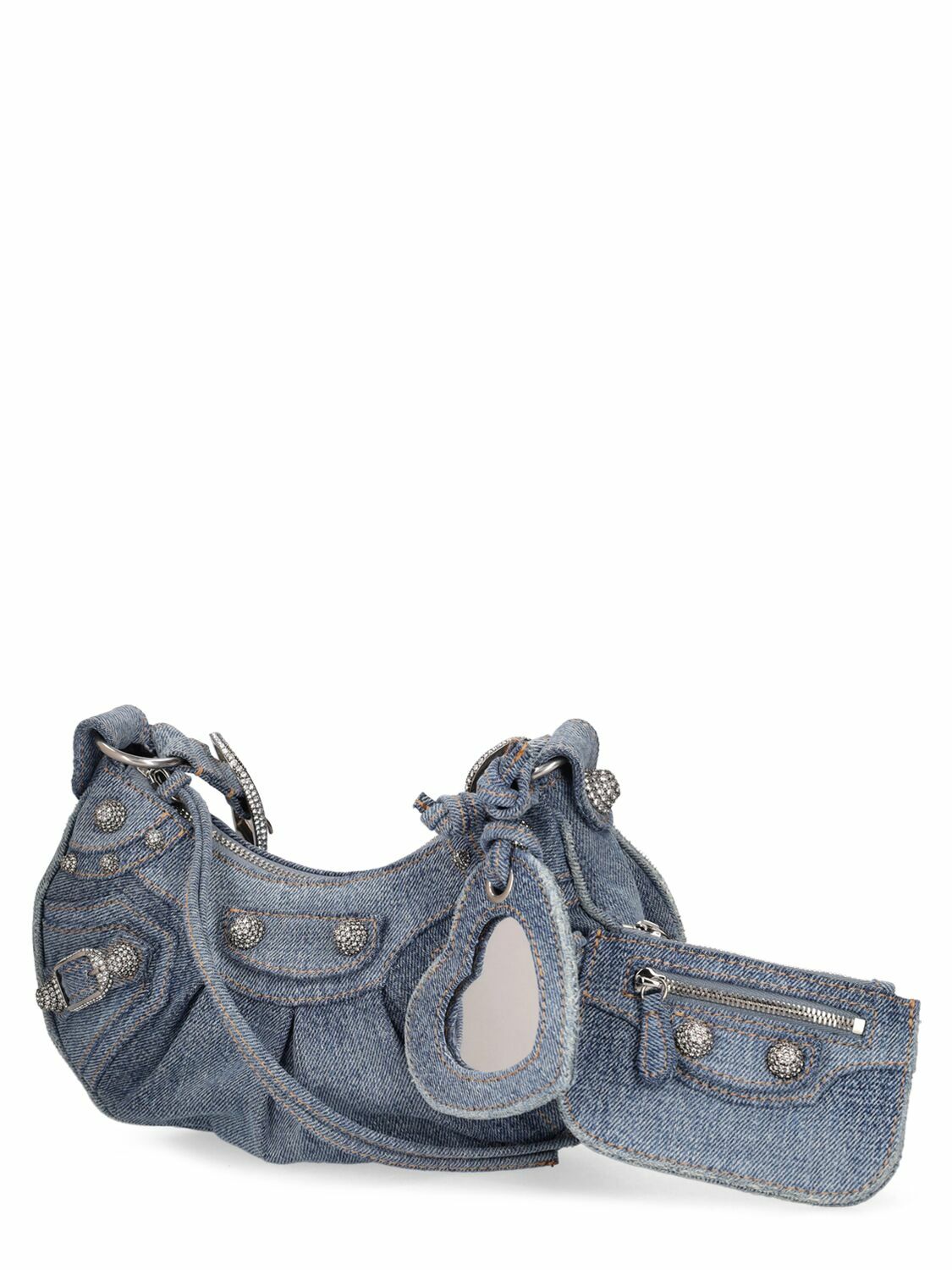 BALENCIAGA - Xs Le Cagole Denim Shoulder Bag Balenciaga