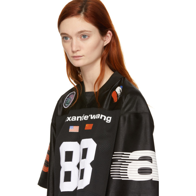 Alexander Wang Black Jersey Athletic Cropped T-Shirt Alexander Wang