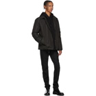 Yves Salomon Black Technical Fur-Lined Coat