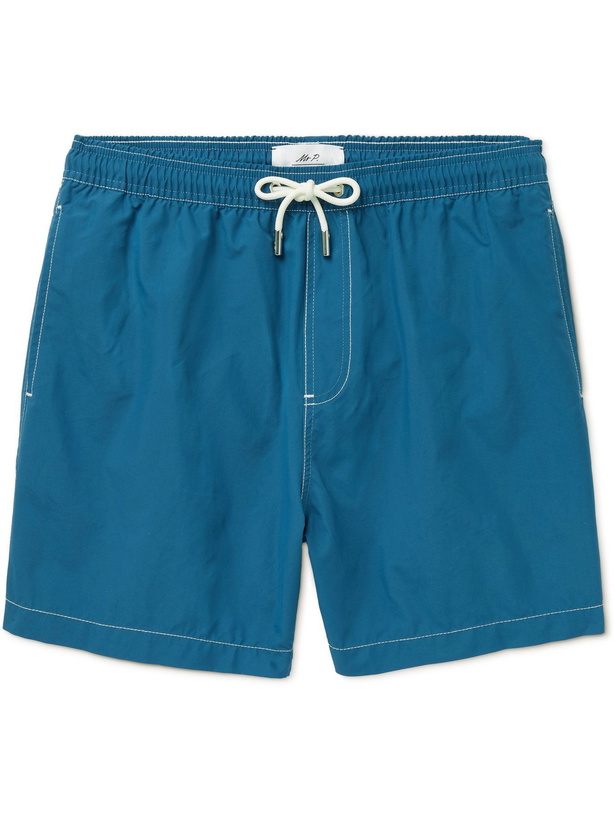 Photo: MR P. - Mid-Length Swim Shorts - Blue