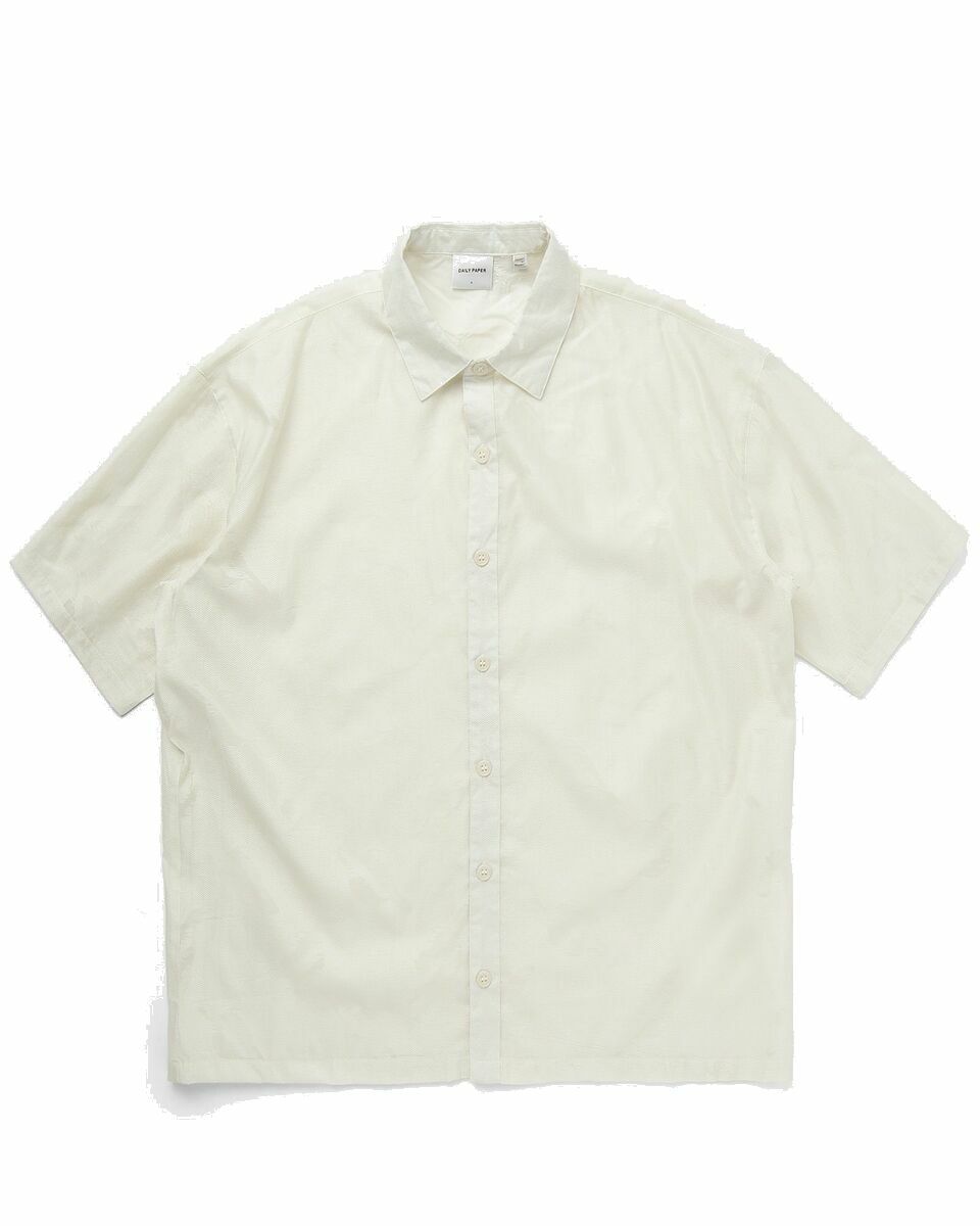Photo: Daily Paper Salim Relaxed Ss Shirt White - Mens - Shortsleeves