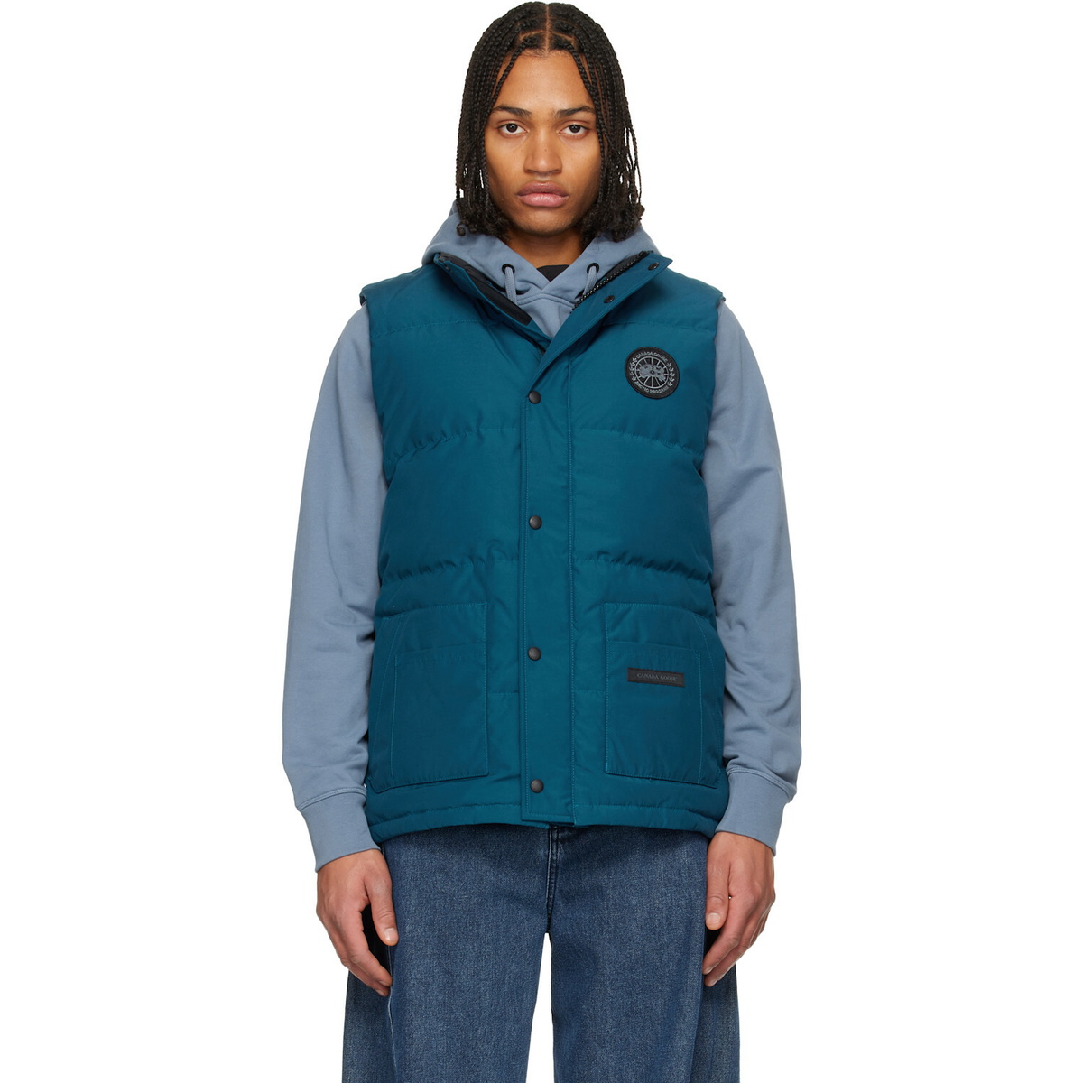Canada Goose Blue 'Black Label' Freestyle Crew Down Vest