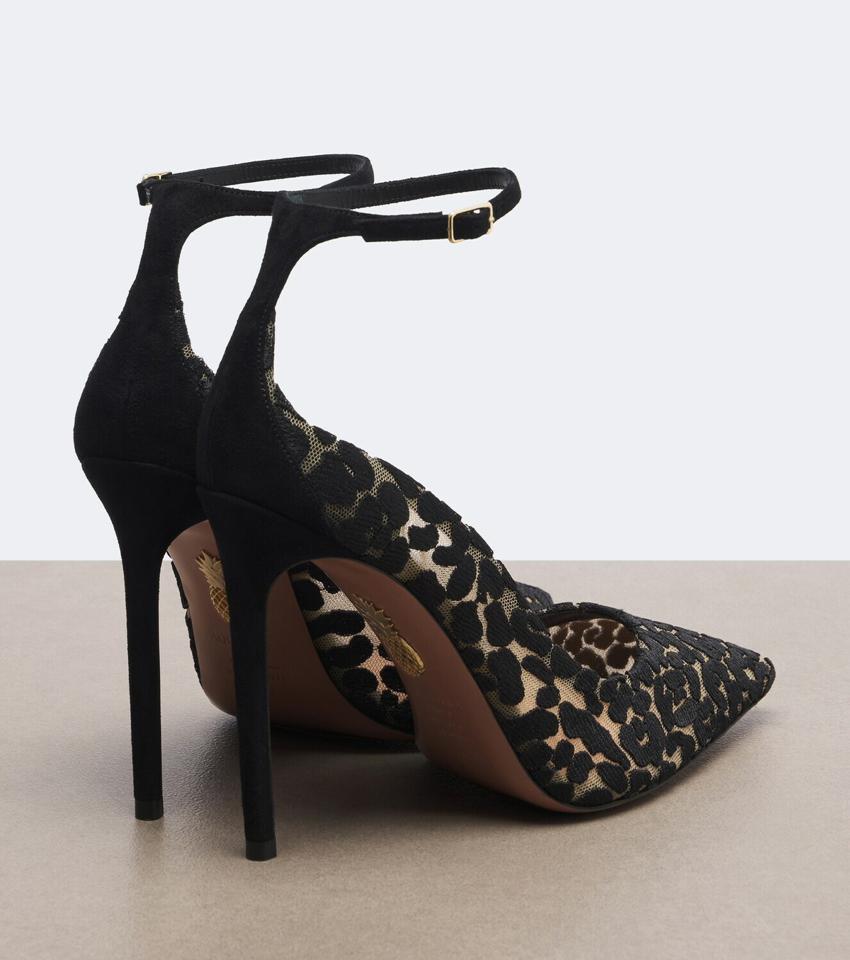 Aquazzura Panthera leopard-print mesh pumps
