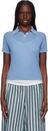 Guest in Residence Blue Shrunken Polo