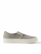 Omni - Lister Canvas-Trimmed Suede Slip-On Sneakers - Gray