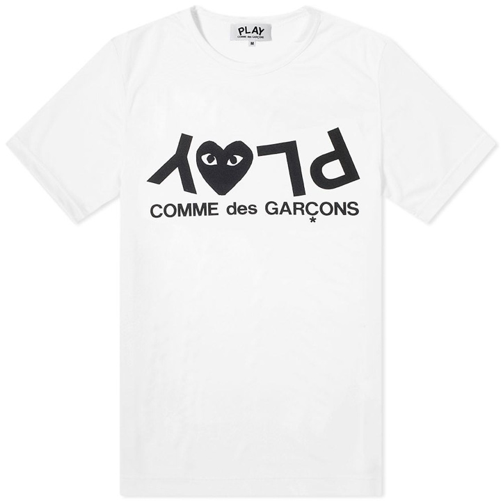 Photo: Comme des Garcons Play Inverted Text Logo Tee