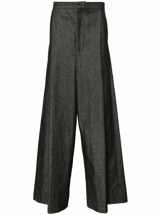 Photo: MLGA Grey High-Rise Wide-Leg Jeans