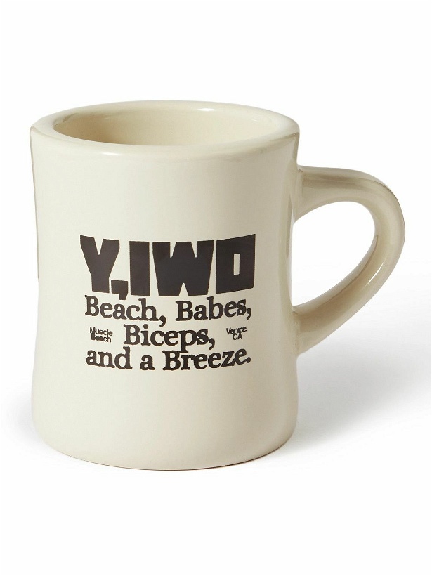 Photo: Y,IWO - Beach Logo-Print Ceramic Mug