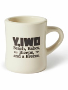Y,IWO - Beach Logo-Print Ceramic Mug