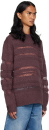 Acne Studios Purple Striped Sweater