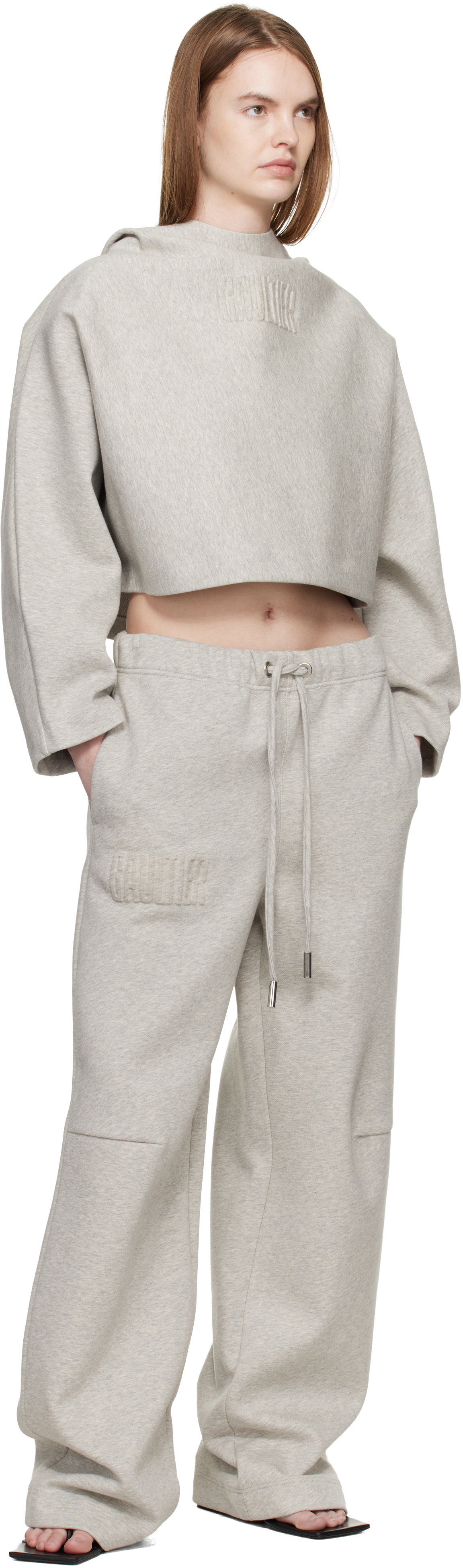 Jean Paul Gaultier Gray 'The Embossed Gaultier' Hoodie