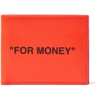 Off-White - Printed Leather Billfold Wallet - Orange