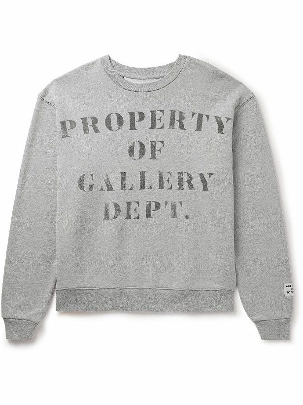 Photo: Gallery Dept. - Printed Cotton-Jersey Sweatshirt - Gray