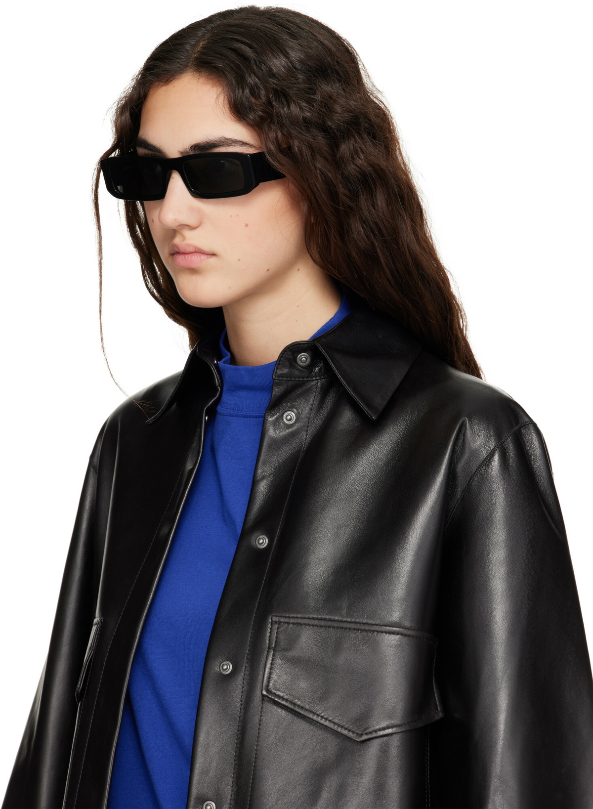 Prada Eyewear Black Rectangular Sunglasses