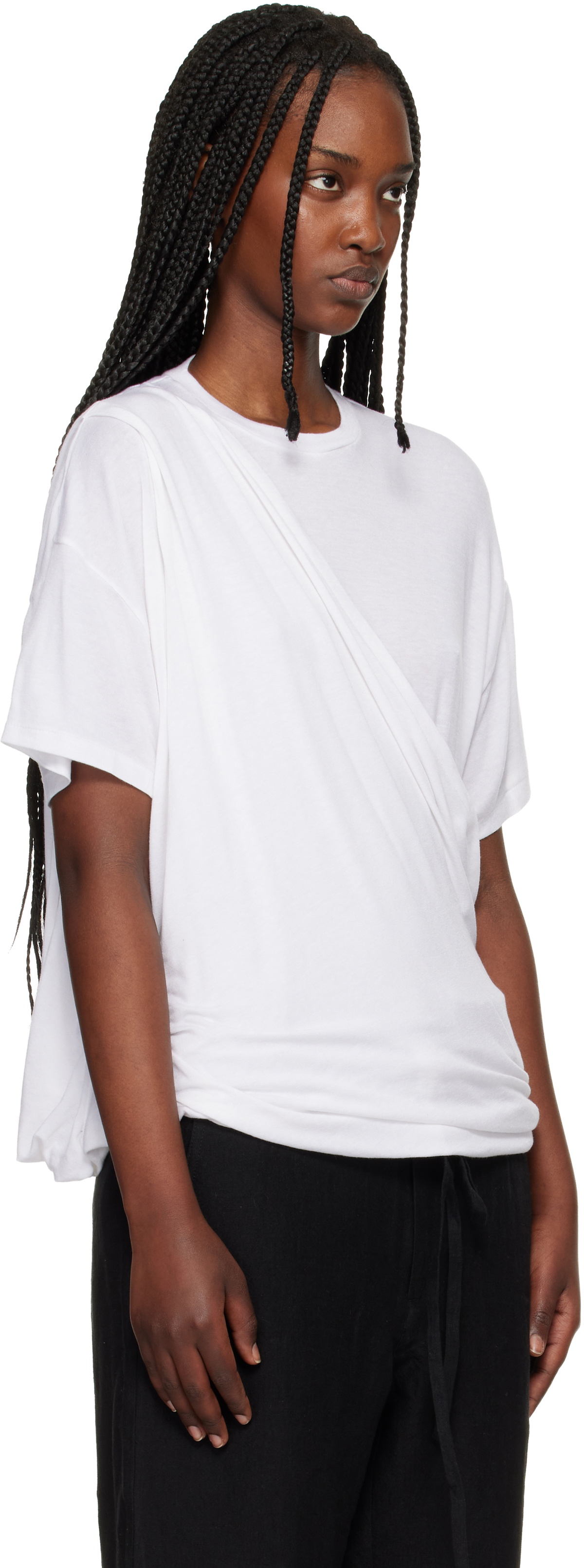 POST ARCHIVE FACTION (PAF) White Drifter T-shirt