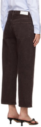 Re/Done Brown Loose Crop Jeans