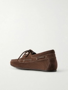 Manolo Blahnik - Marino Suede Boat Shoes - Brown