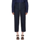 Cedric Charlier Blue Front Zip Jeans
