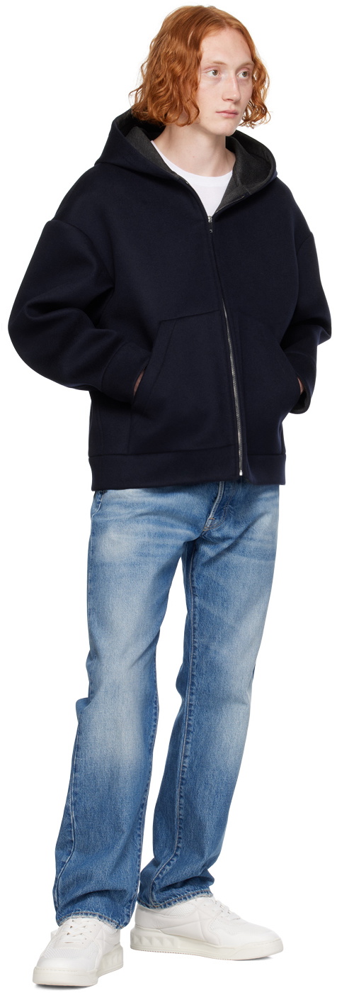 Valentino Navy Cashmere Coat