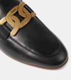 Tod's Logo leather slippers